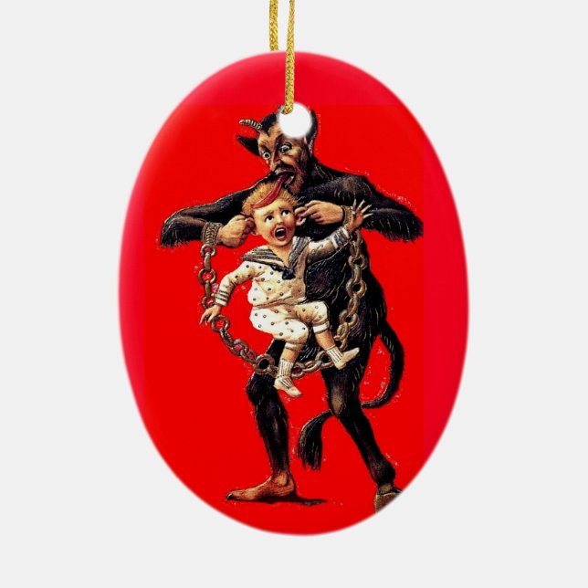 Krampus vem para enfeites de natal maus das (Verso)