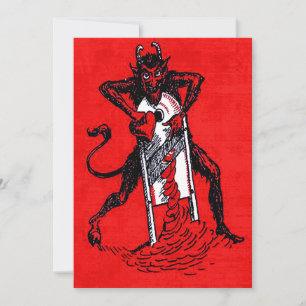 Krampus Vermelho Cortando Coração