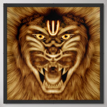 Krishna poster Lord Narasimha Krishna art Poster