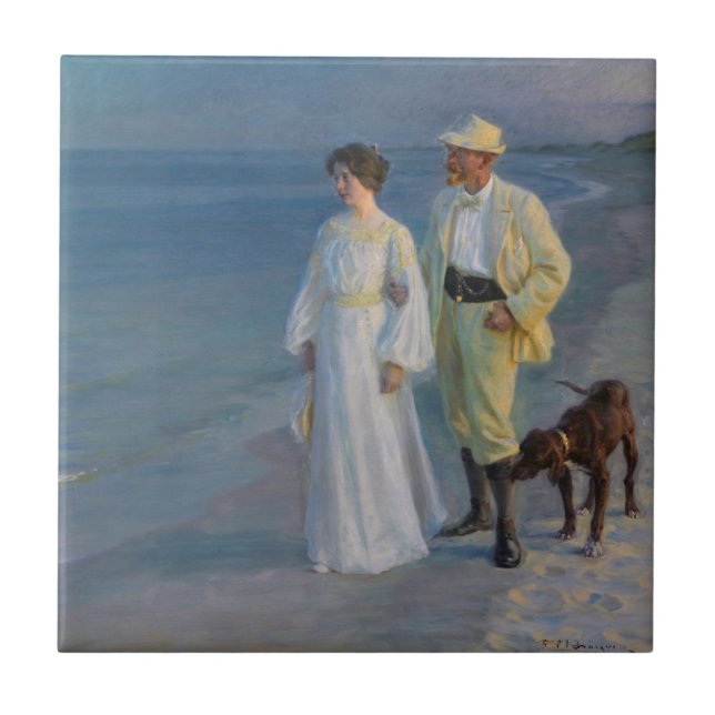 Kroyer - O Artista e sua Esposa na Praia (Frente)