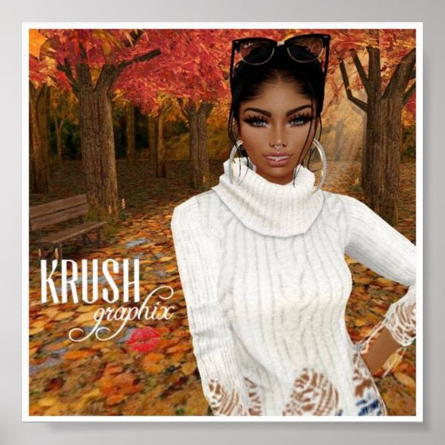 Krush Graphix de Ahsek Novel Hello Fall Poster 3 (Frente)