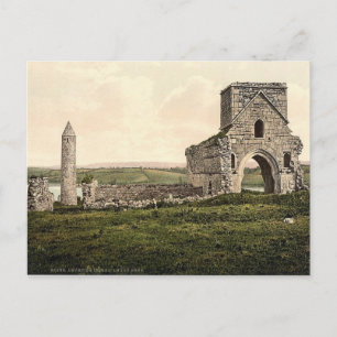 KRW Devenish Island Ruins Irlanda Cartão postal