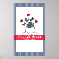 KRW Happy Grots Casamento gay Autografo Poster