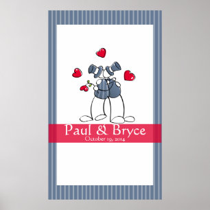 KRW Happy Grots Casamento gay Autografo Poster