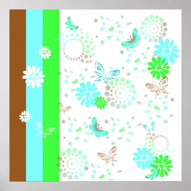 KRW KT's Butterfly Pop Art Fantasy Poster (Frente)