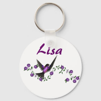 KRW Nome personalizado Hummingbird Chaveiro