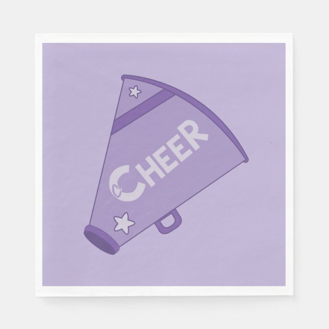 KRW Papel de Cheerleader roxo para guardanapos (Frente)