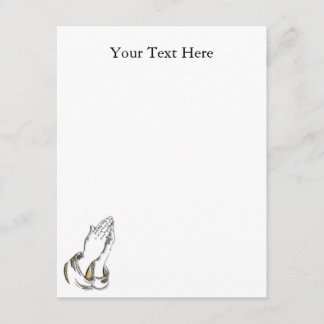 KRW Rezando Mãos 4,25x5,5 Azul Convite personaliza