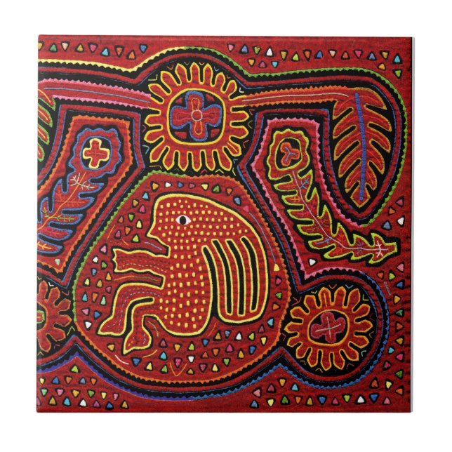 Kuna Indian Girl em uma bicicleta (Frente)