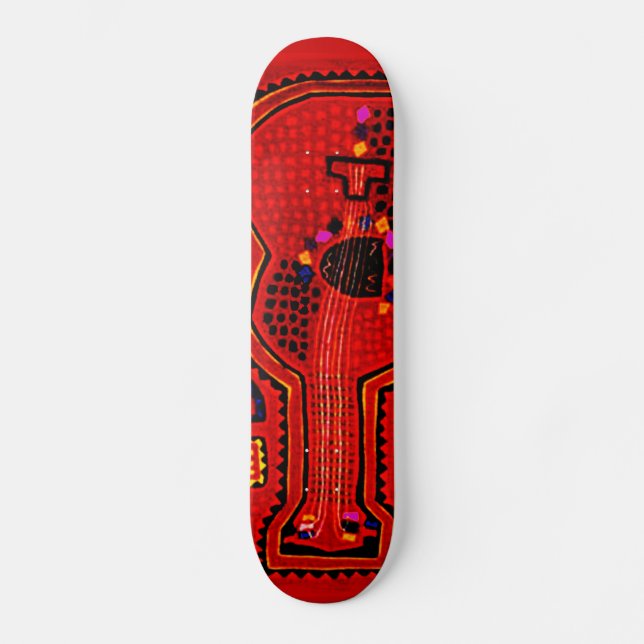 Kuna Indian Guitar Skateboard (Frente)
