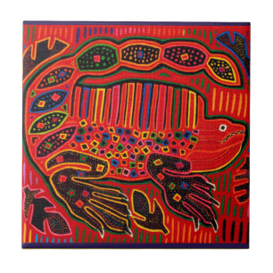 Kuna Indian Iguana Mola