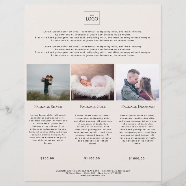 Kundenspezifischer Foto Preishear Flyer (Frente)