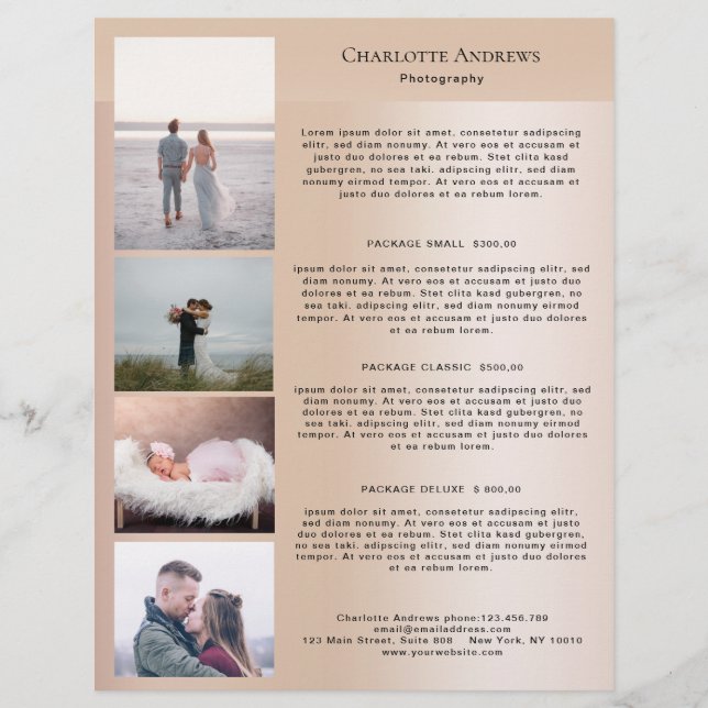 Kundenspezifischer Foto Preishear Flyer (Frente)