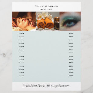 Kundenspezifischer Foto Preishear Salon Flyer