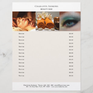 Kundenspezifischer Foto Preishear Salon Flyer