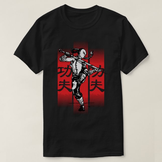 Kung Fu Camisa T Essencial (Frente do Design)