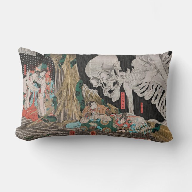 Kuniyoshi Espectro de Esqueleto Almofada Lombar (Frente)