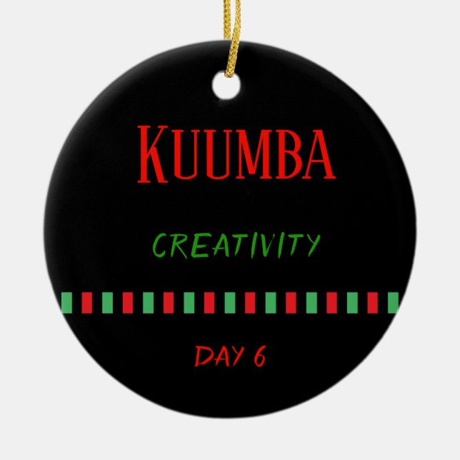 Kuumba - Kwanzaa Dia 6| Ornamento (Frente)