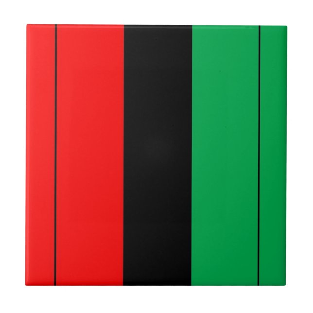 Kwanzaa Colors Red Black Green Stripes Padrão (Frente)