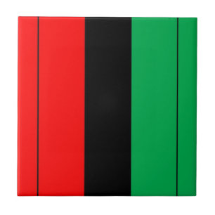Kwanzaa Cores Vermelhas - Padrão de Faixa Verde P