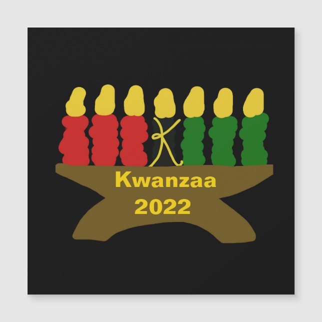 Kwanzaa Kinara Candles Magnet (Frente)