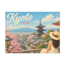 Kyoto - Japão A Senhora do Chapéu Cartão Postal de