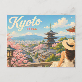 Kyoto - Japão A Senhora do Chapéu Cartão Postal de