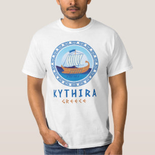 Kythira, Grécia Camiseta masculina Greek Ship Desi