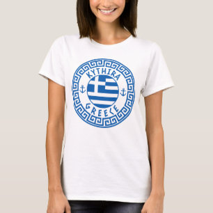 Kythira, Grécia com camiseta feminina