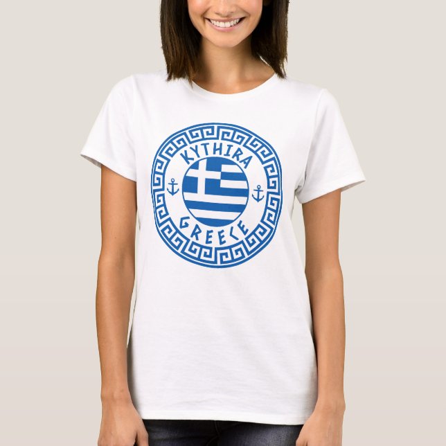 Kythira, Grécia com camiseta feminina (Frente)