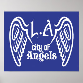 L.A. poster de cor personalizada das asas