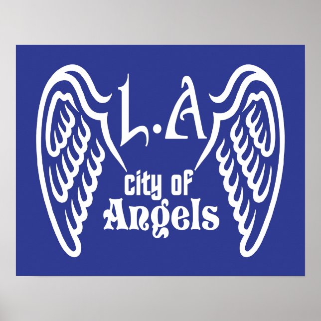 L.A. poster de cor personalizada das asas (Frente)