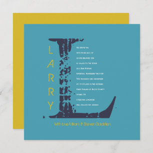 L convite inicial de Mitzvah do bar do bastão da