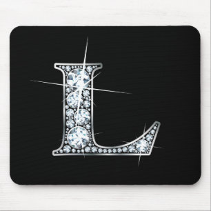 L "Diamond Bling" Impressão Mousepad