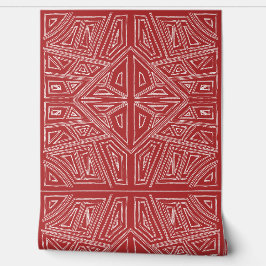 L - Linhas Negritas - Azulejo Simétrico - Vermelho