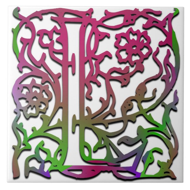 L Monograma, Azulejo cerâmico "Jardim Besque" (Frente)