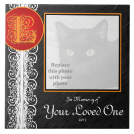 L Monograma - Azulejo "Em memória do seu amado"