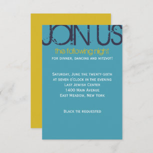 L Monograma Cartão do Partido Bat Mitzvah do Bar I