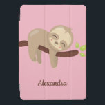 Lã-branca na árvore, cor-de-rosa, ilustração de um<br><div class="desc">Ter este bonitinho caso de preguiça no seu iPad vai ter alguns sorrisos. Com uma preguiça adorável pendurada numa árvore,  num fundo cor-de-rosa,  e personalizada com o seu nome,  é certo que é uma espécie!</div>