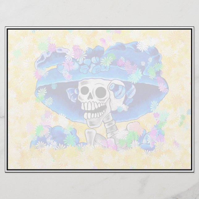 La Calavera Catrina - Mulher Esquelética Rindo (Frente)