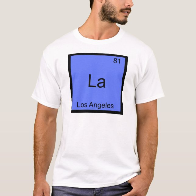 La - Camiseta do Símbolo do Elemento Químico de Lo (Frente)