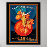 La Chablisienne Art Deco Poster 16 x 20<br><div class="desc">Anúncio de Impressão de Arte Colorida para La Chablisienne 16 x 20. Disponível em tamanho menor.</div>
