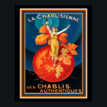 La Chablisienne Art Deco Poster 16 x 20<br><div class="desc">Anúncio de Impressão de Arte Colorida para La Chablisienne 16 x 20. Disponível em tamanho menor.</div>