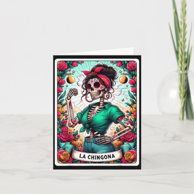 La Chingona Cartão Tarot Dia Dos Mortos Dia De Los (Frente)