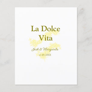 La Dolce Vita casal amarelo Nome data glit