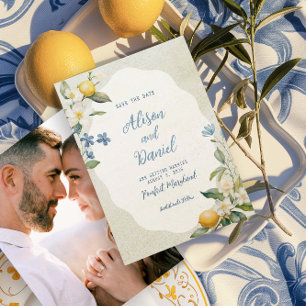 La Dolce Vita Lemon Floral Salve O Cartão De Data