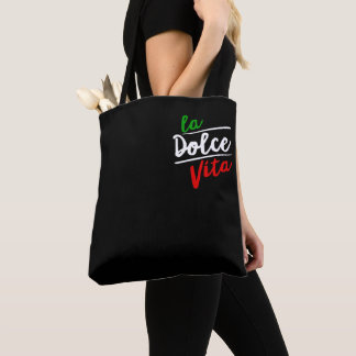 La Dolce Vita Medium All-Over-Impressão Tote Bag