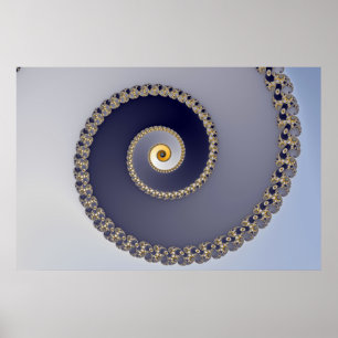 Lá em baixo - Poster Fractal