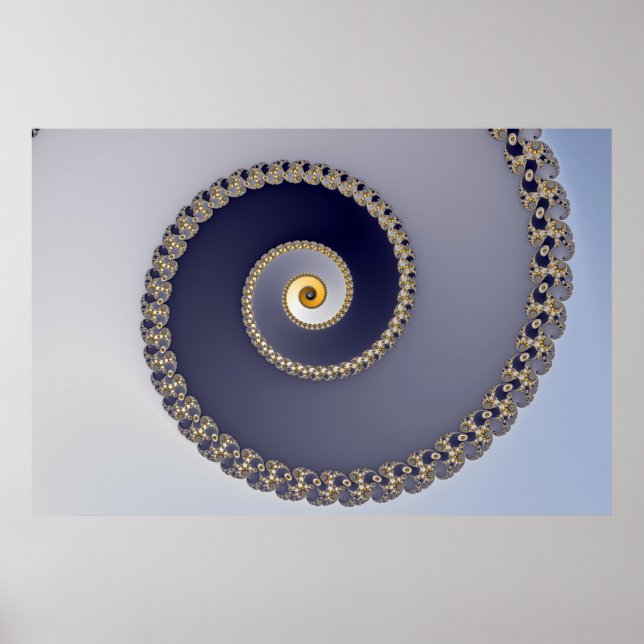 Lá em baixo - Poster Fractal (Frente)