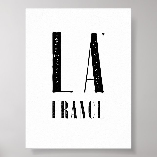 La France - minimalistic typography poster (Frente)